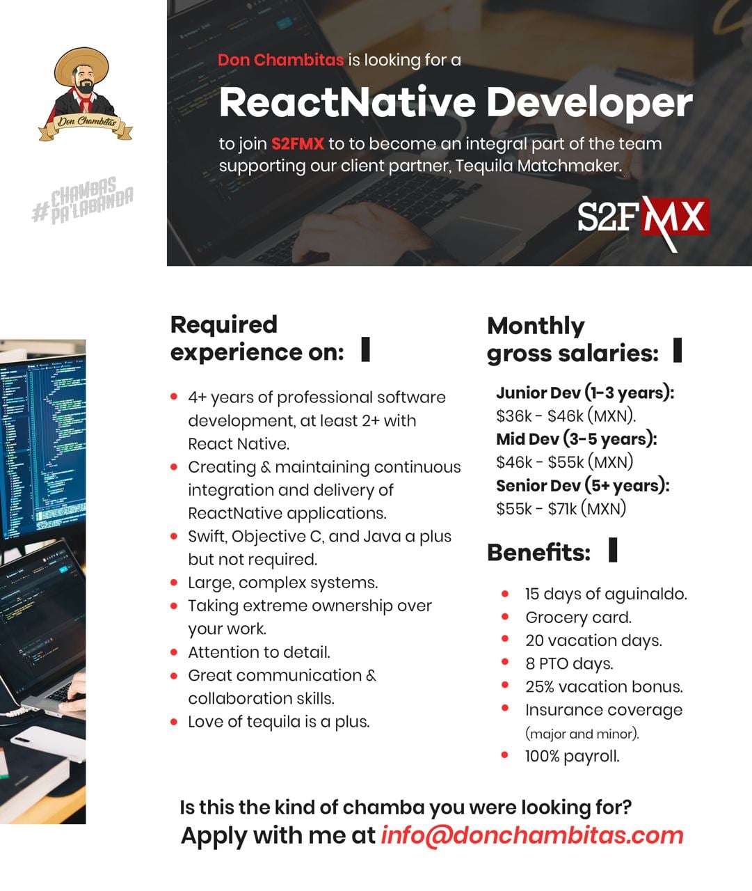 Offer image React Developer